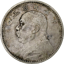 Republic of China, Dollar, Yuan, 1914, Silver, EF(40-45), KM:329