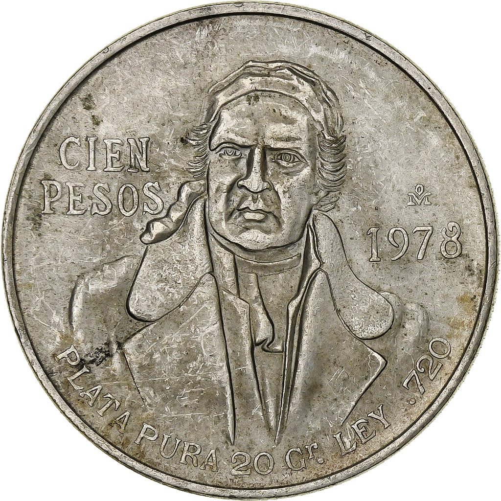 Mexique, 100 Pesos, 1978, Mexico City, Argent, SUP, KM:483.2