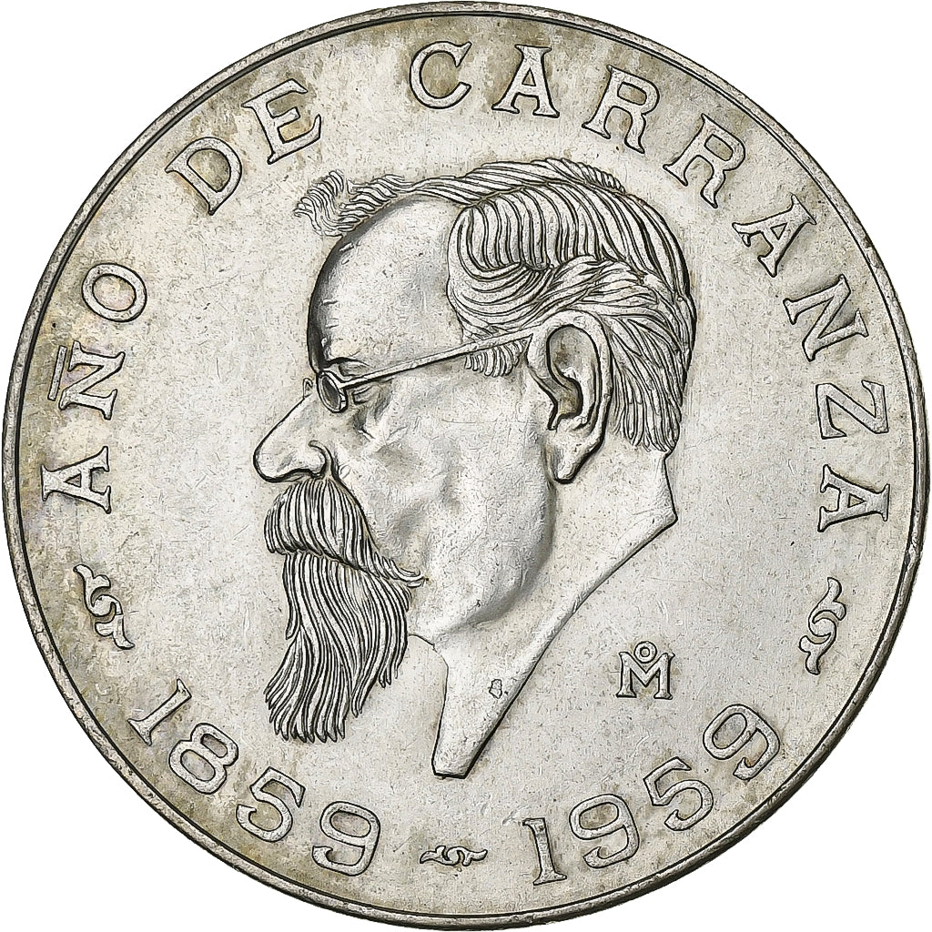 Mexico, 5 Pesos, 1959, Mexico City, Silver, MS(63), KM:471
