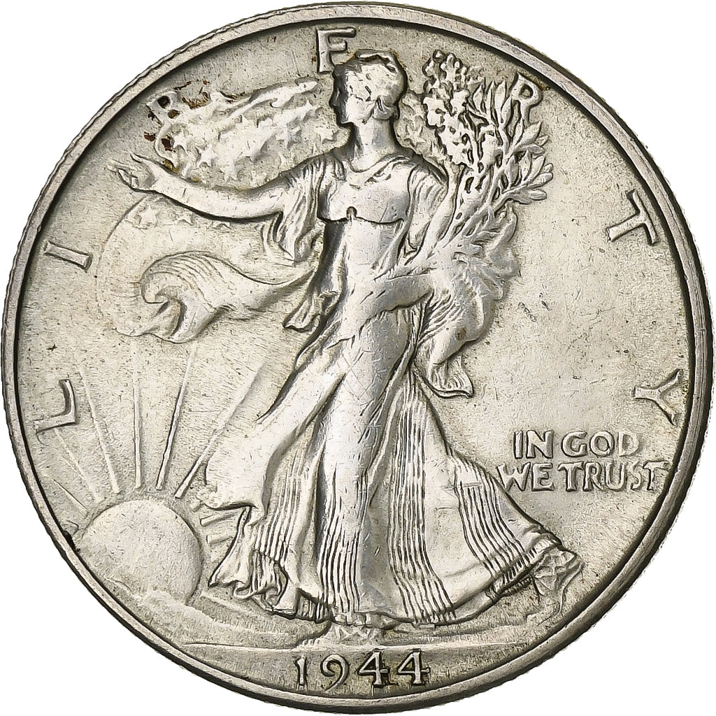 United States, Half Dollar, 1944, San Francisco, Silver, EF(40-45), KM:142