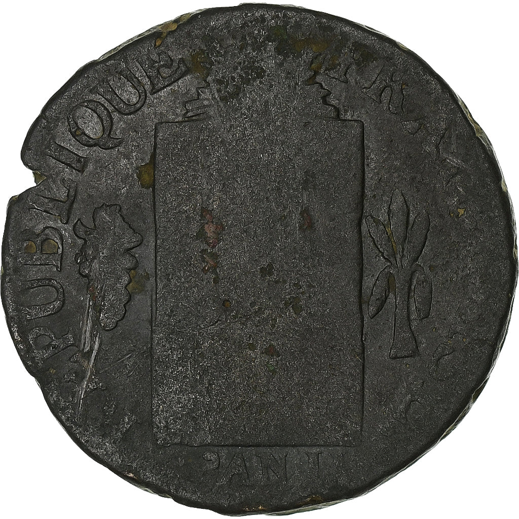 Frankreich, Sol, Sol aux balances françoise, 1793, Nantes, Bronze, SGE