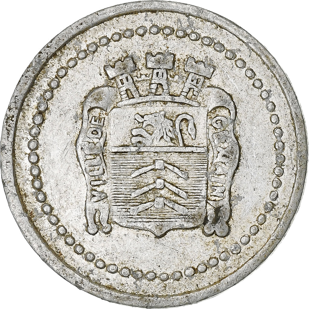 Frankreich, Ville de Gex, 10 Centimes, 1919, Medal alignment, SS+, Aluminium