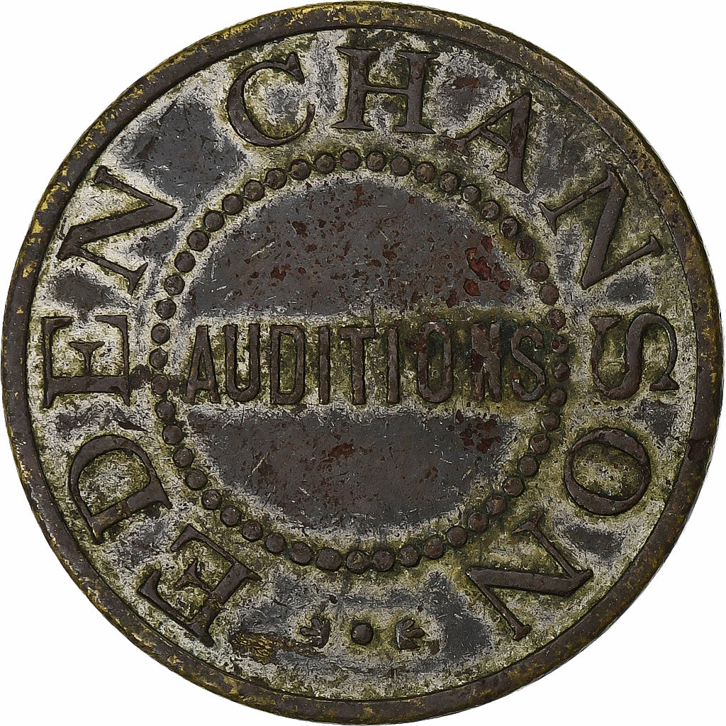 França, Token, Paris, Eden Chanson Auditions, Nickel plated brass, EF(40-45)