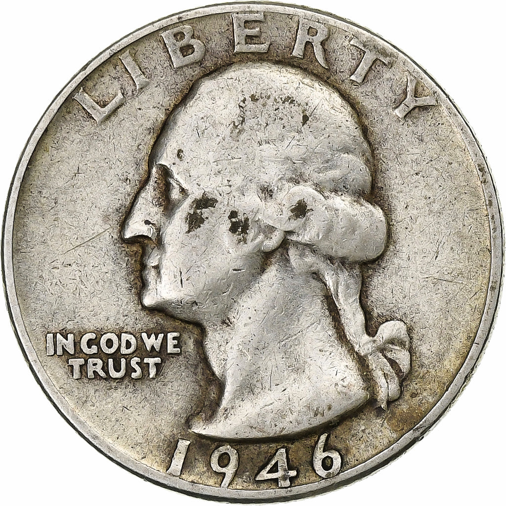 United States, Quarter, Washington Quarter, 1946, U.S. Mint, Silver, EF(40-45)