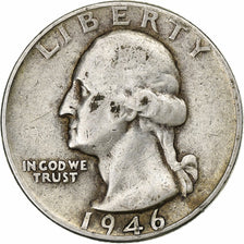 United States, Quarter, Washington Quarter, 1946, U.S. Mint, Silver, EF(40-45)