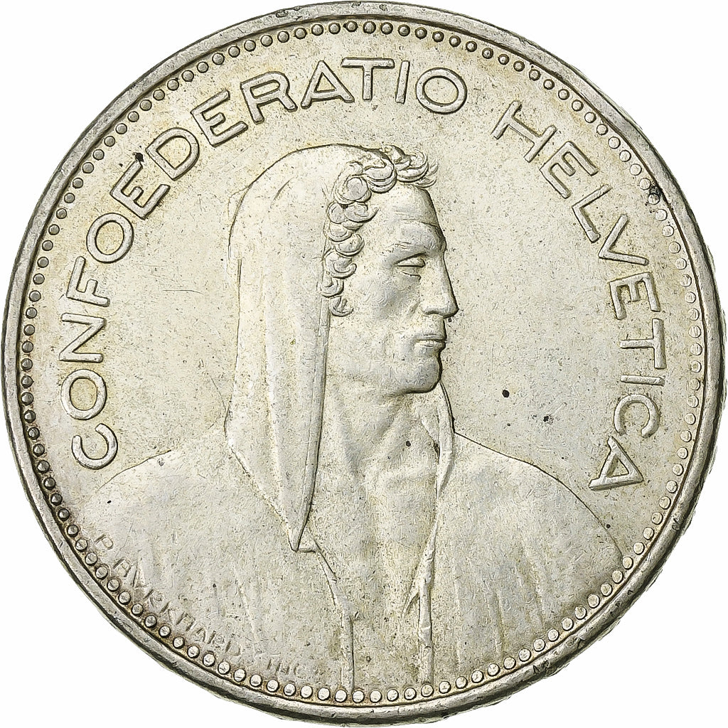 Switzerland, 5 Francs, 1965, Bern, Silver, AU(55-58), KM:40