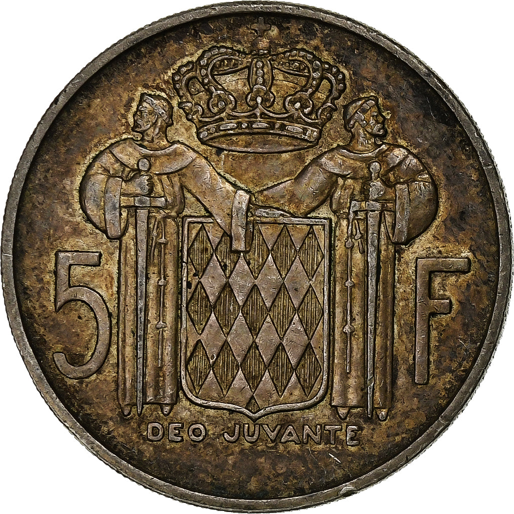 Monaco, Rainier III, 5 Francs, 1960, Paris, Silver, AU(50-53), Gadoury:MC152.5