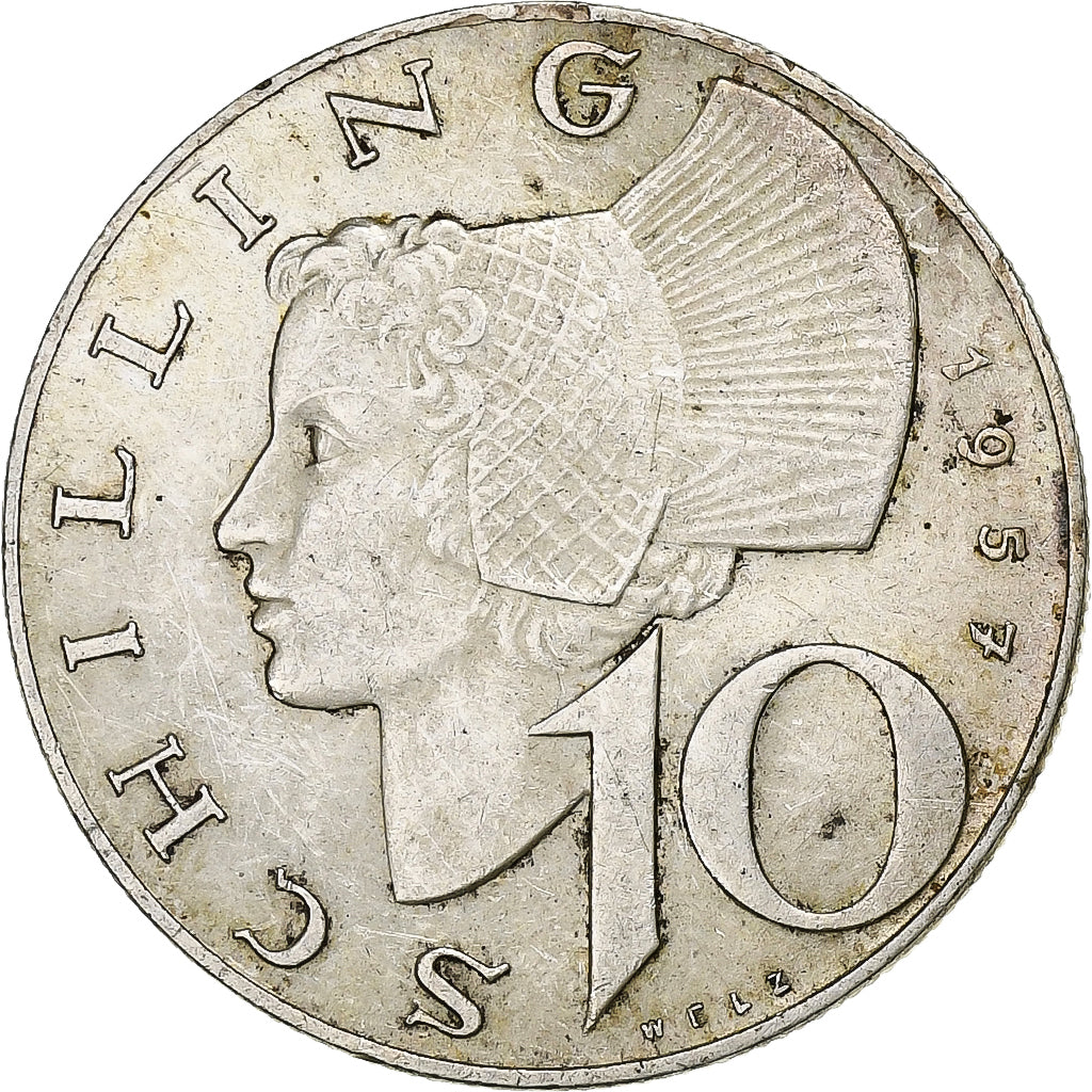 Austria, 10 Schilling, 1957, Argento, SPL-, KM:2882