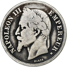 France, Napoleon III, 2 Francs, Napoléon III, 1868, Strasbourg, Silver