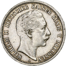 German States, PRUSSIA, Wilhelm II, 2 Mark, 1908, Berlin, Silver, AU(50-53)