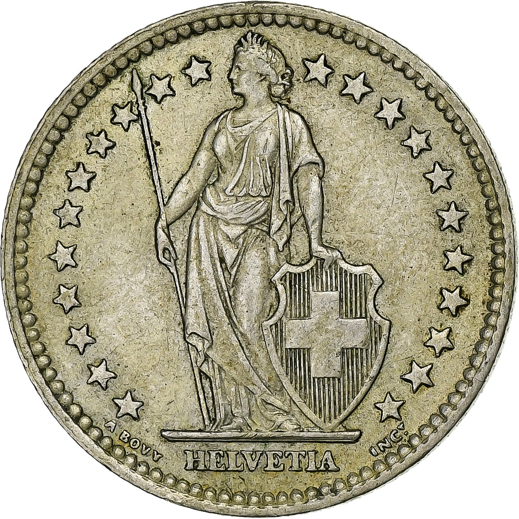 Switzerland, 2 Francs, 1958, Bern, Silver, AU(55-58), KM:21