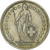 Switzerland, 2 Francs, 1958, Bern, Silver, AU(55-58), KM:21