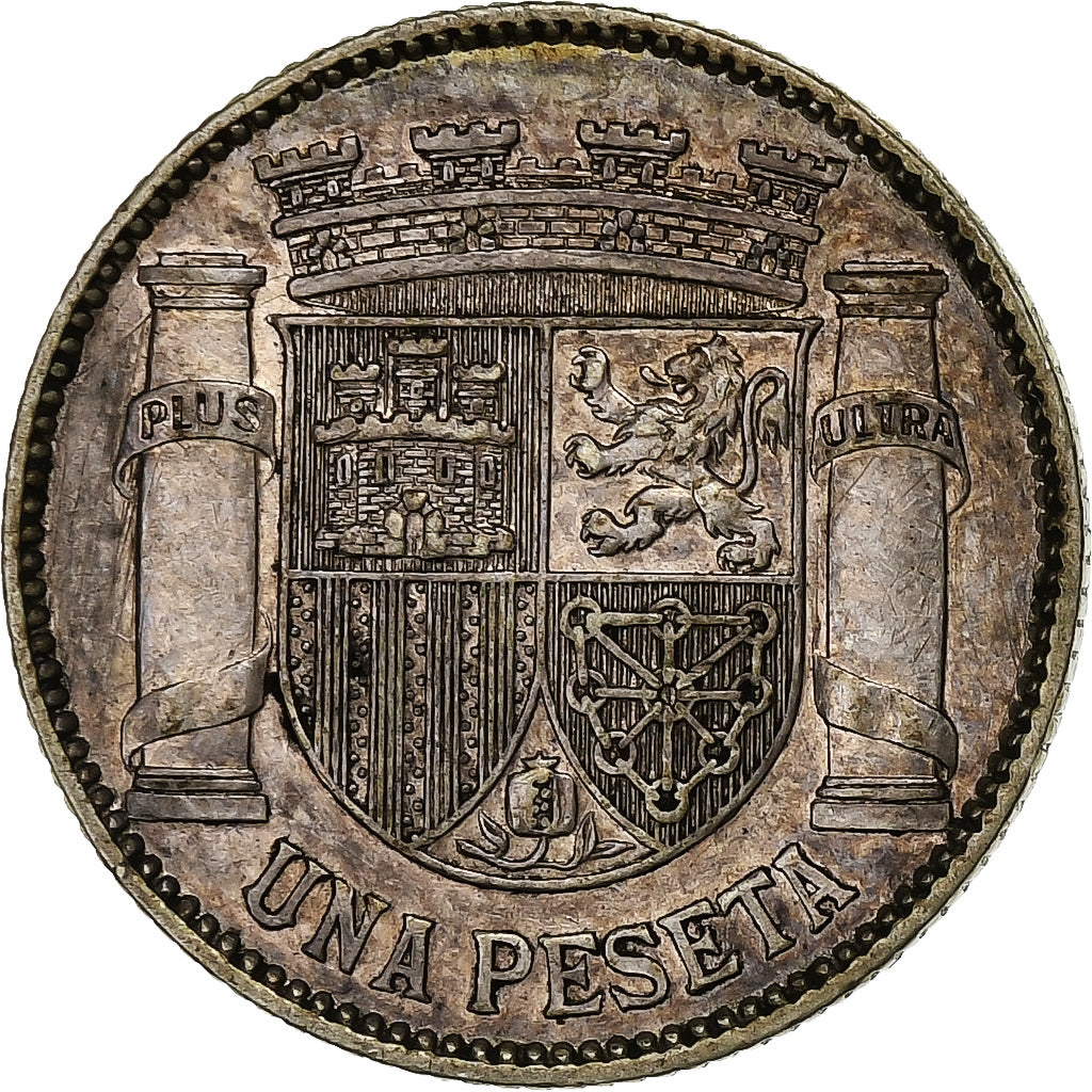 Spain, Peseta, 1933, Silver, AU(50-53), KM:750