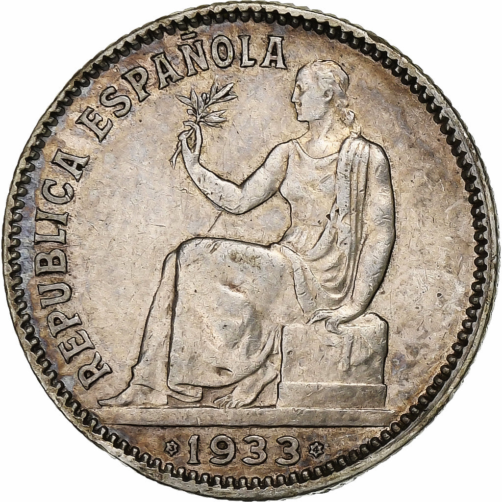 Spanien, Peseta, 1933, Silber, VZ, KM:750