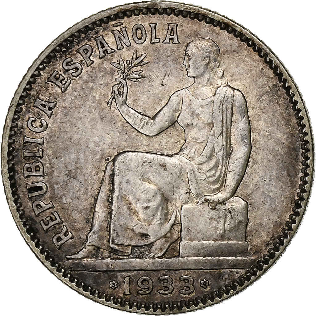 Espagne, Peseta, 1933, Argent, SUP, KM:750