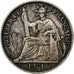 INDOCHINA FRANCESA, 20 Cents, 1921, Paris, Prata, EF(40-45), Lecompte:221