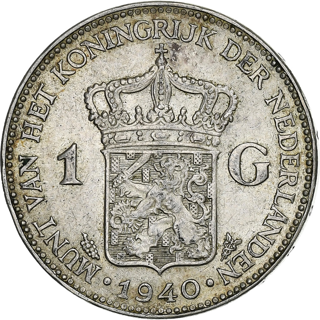 Pays-Bas, Wilhelmina I, Gulden, 1940, Argent, SUP, KM:161.1