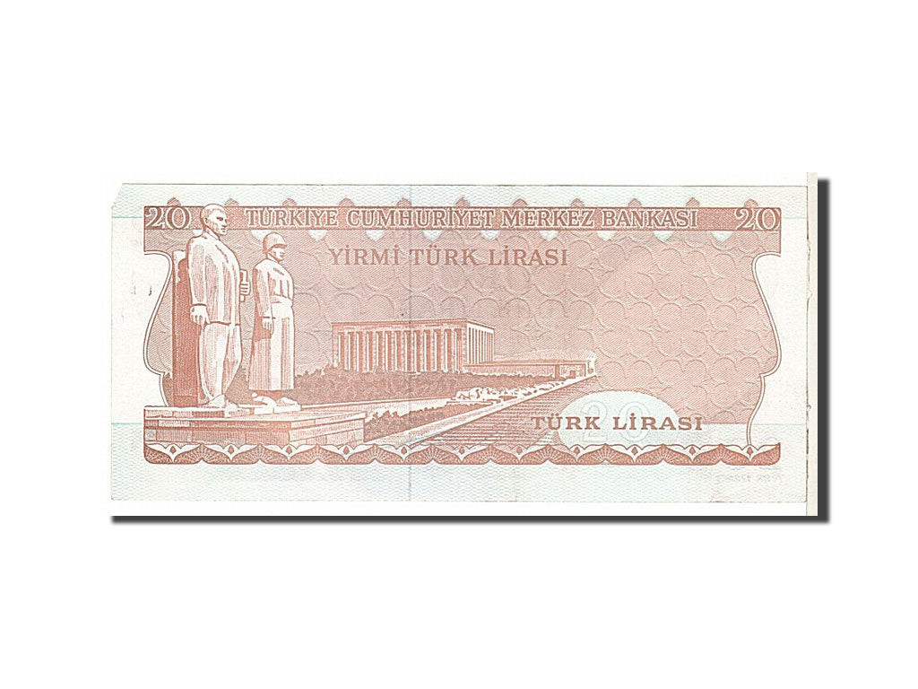 Geldschein, Türkei, 20 Lira, 1970, KM:187b, SS
