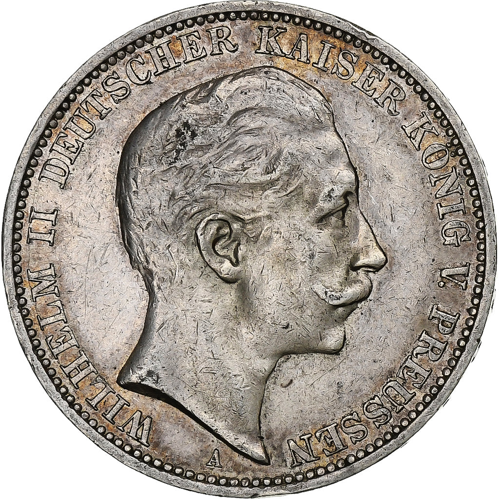Deutsch Staaten, PRUSSIA, Wilhelm II, 3 Mark, 1912, Berlin, Silber, VZ, KM:527