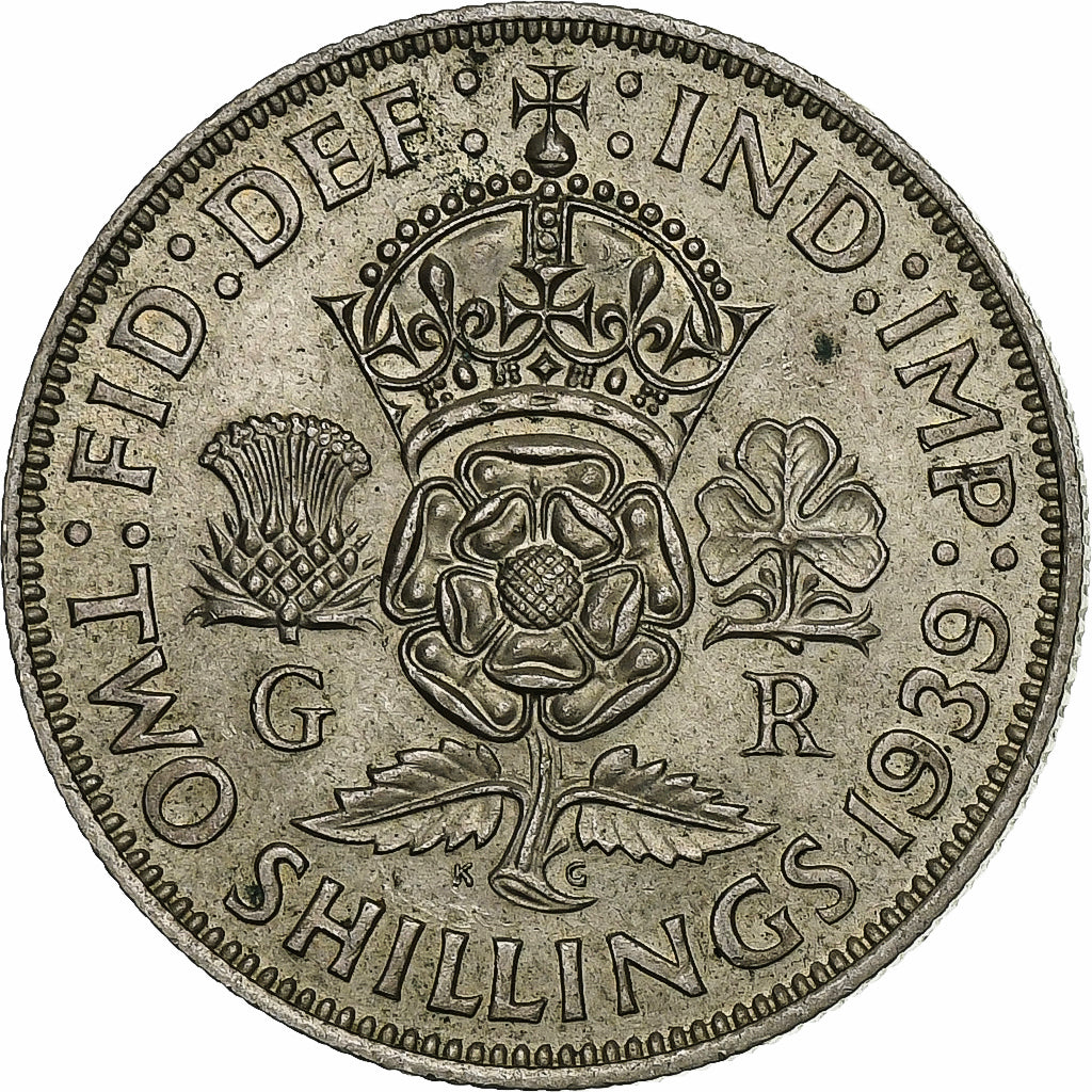 Grande-Bretagne, George VI, Florin, Two Shillings, 1939, Argent, SUP, KM:855