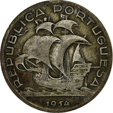Portugal, 10 Escudos, 1954, Silber, S+, KM:586