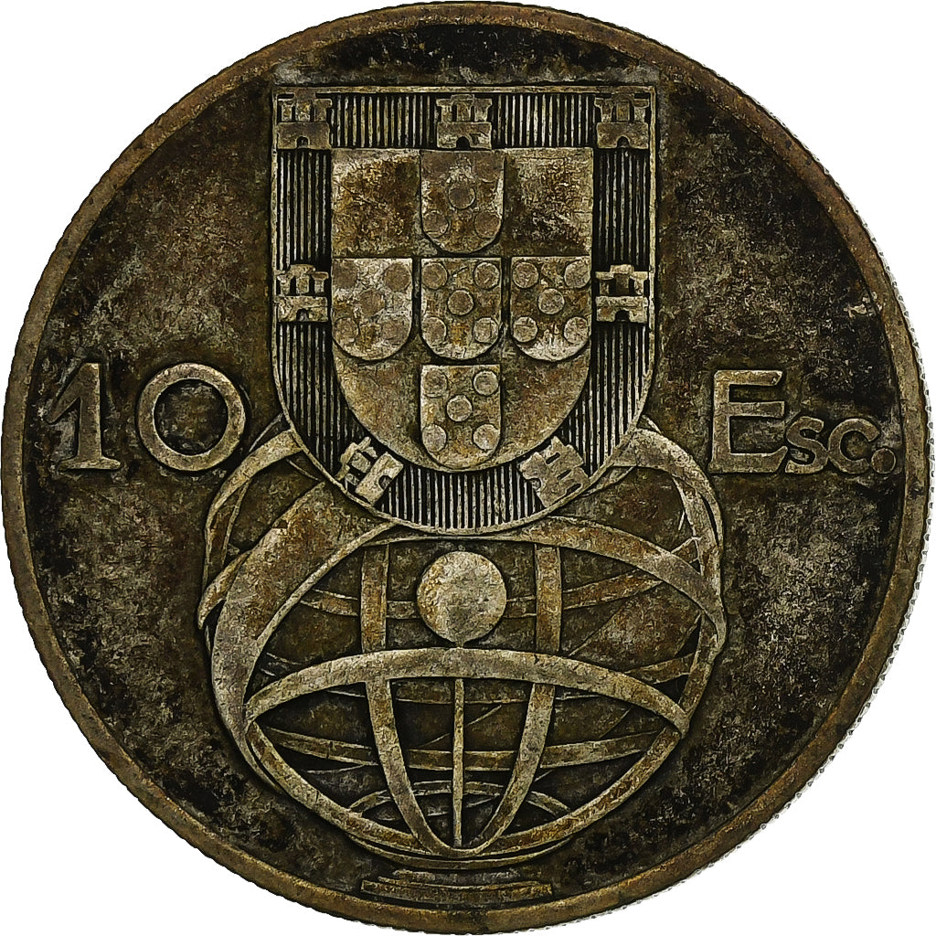Portugal, 10 Escudos, 1954, Silber, S+, KM:586
