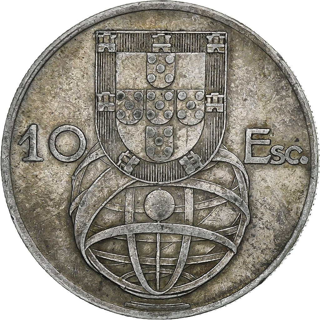 Portugal, 10 Escudos, 1955, Silver, AU(50-53), KM:586
