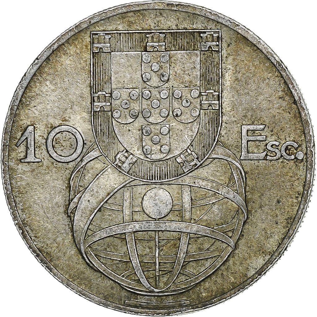 Portugal, 10 Escudos, 1955, Silver, AU(55-58), KM:586
