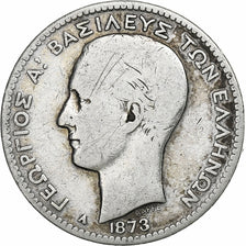 Greece, George I, Drachma, 1873, Paris, Silver, F(12-15), KM:38