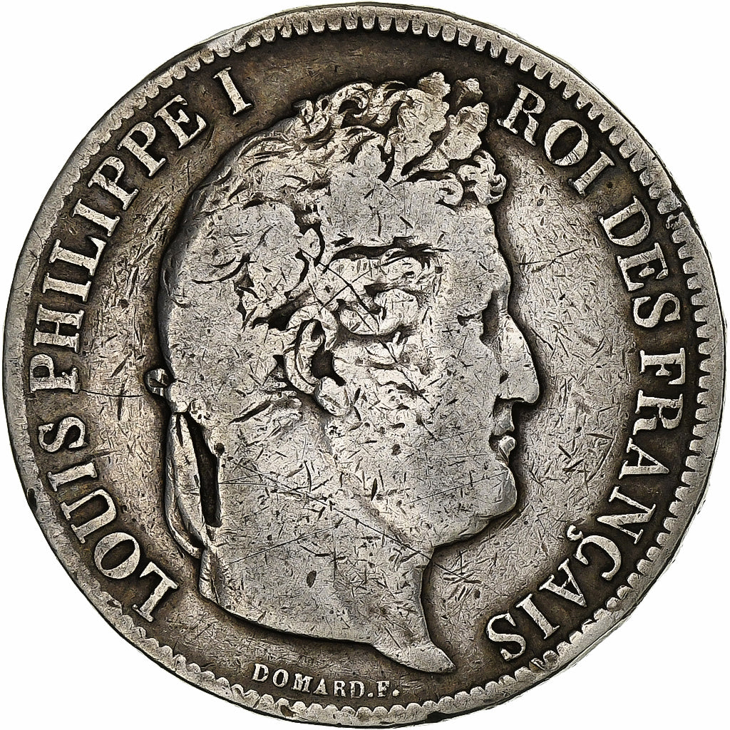 Francia, 5 Francs, Louis-Philippe, 1831, Limoges, Argento, B+, Gadoury:677a
