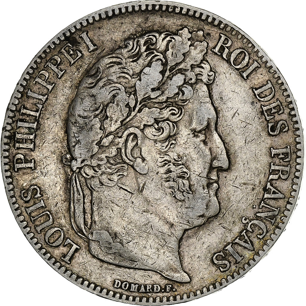 Francia, 5 Francs, Louis-Philippe, 1843, Rouen, Argento, MB+, Gadoury:678