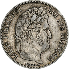 France, 5 Francs, Louis-Philippe, 1843, Rouen, Silver, VF(30-35), Gadoury:678