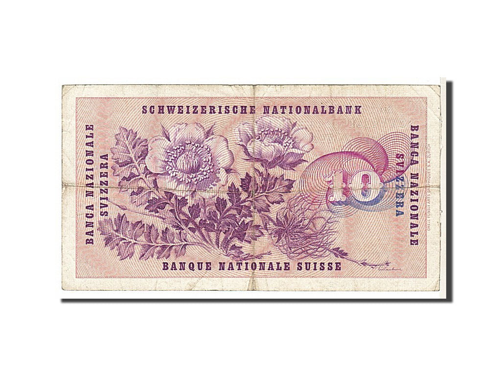 Geldschein, Schweiz, 10 Franken, 1955, SS