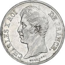 Francia, 5 Francs, Charles X, 1828, Marseilles, Plata, MBC+, Gadoury:644, Le