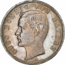 German States, BAVARIA, Otto, 5 Mark, 1893, Munich, Silver, EF(40-45), KM:915