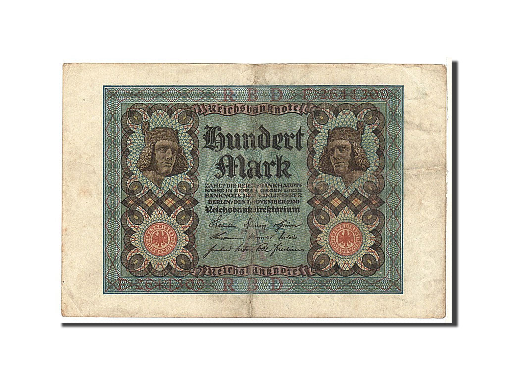 Banconote, Germania, 100 Mark, 1920, BB