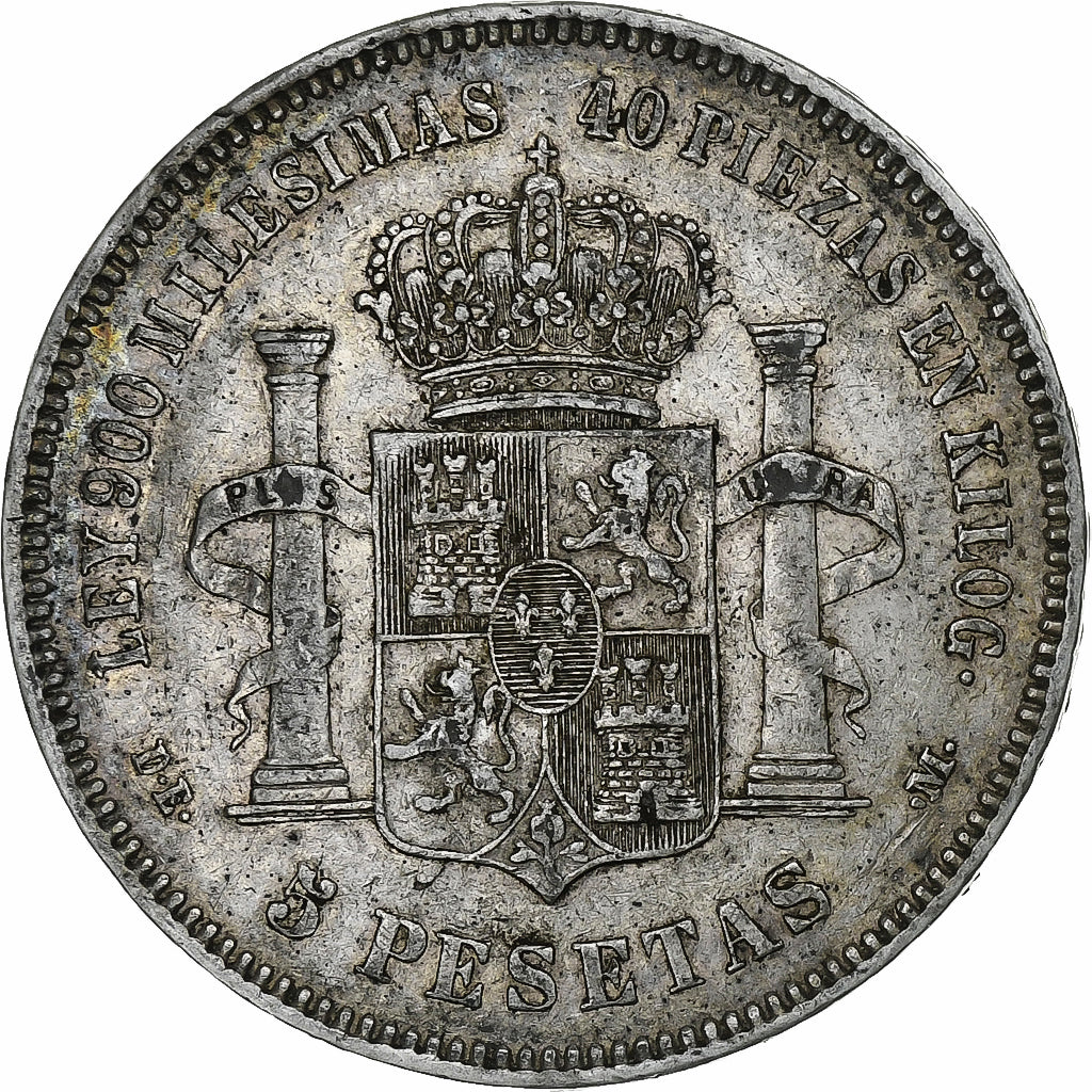 Spain, Alfonso XII, 5 Pesetas, 1876, Madrid, Silver, EF(40-45), KM:671