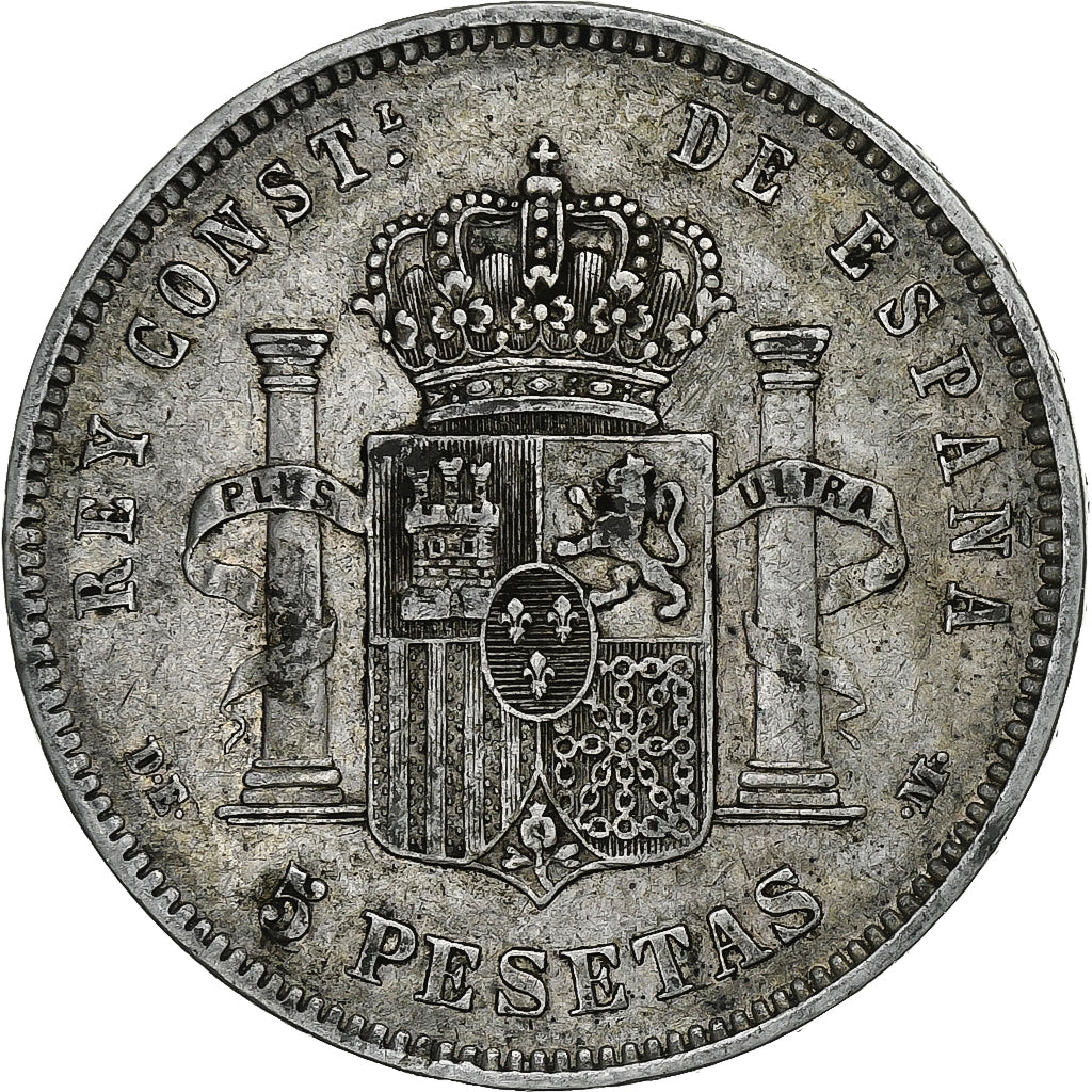 Spain, Alfonso XII, 5 Pesetas, 1878, Madrid, Silver, EF(40-45), KM:676