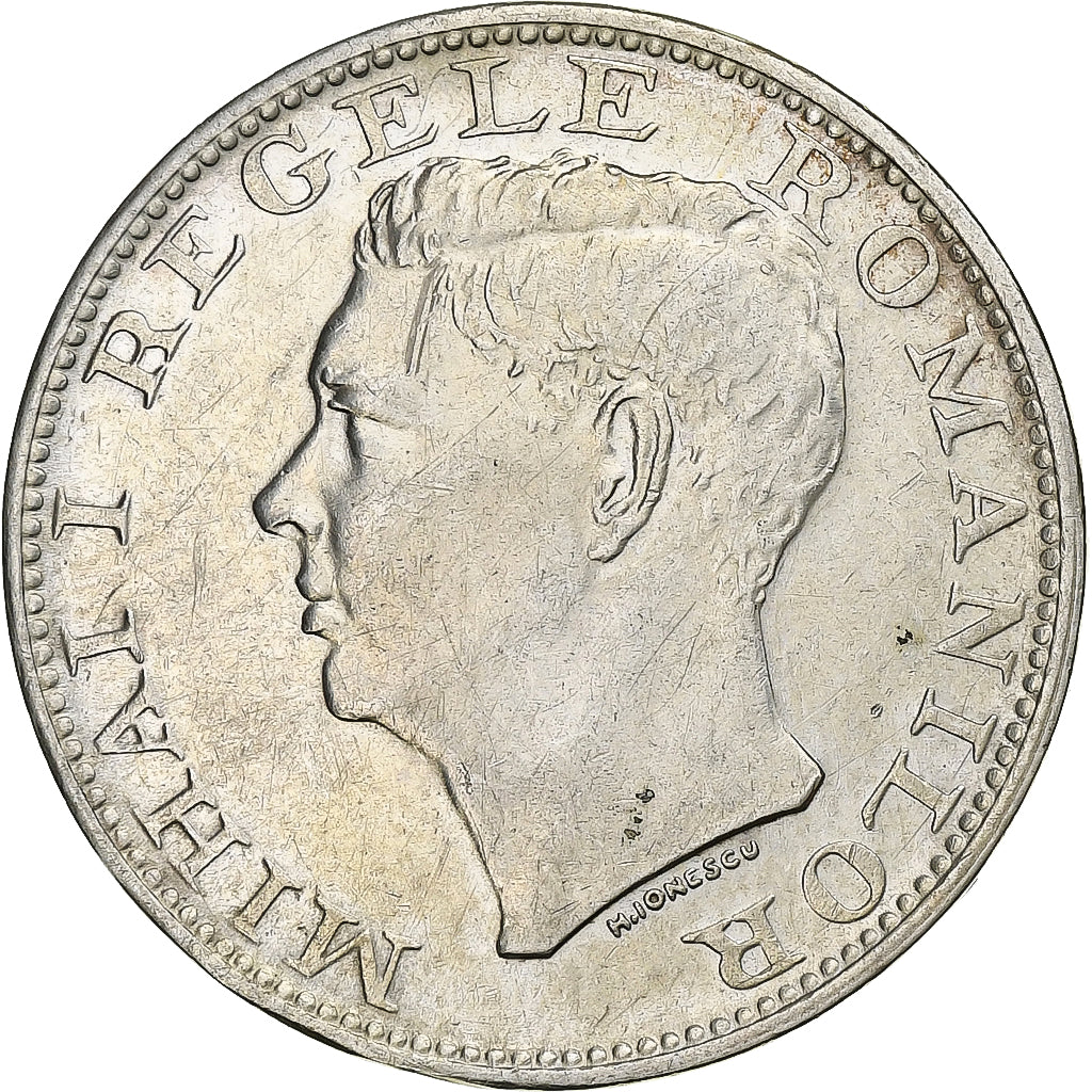 Romania, Mihai I, 500 Lei, 1944, Silver, AU(50-53), KM:65