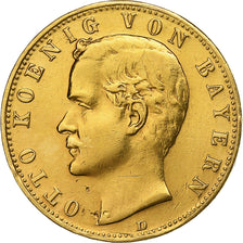 German States, BAVARIA, Otto, 10 Mark, 1896, Munich, Gold, EF(40-45), KM:911