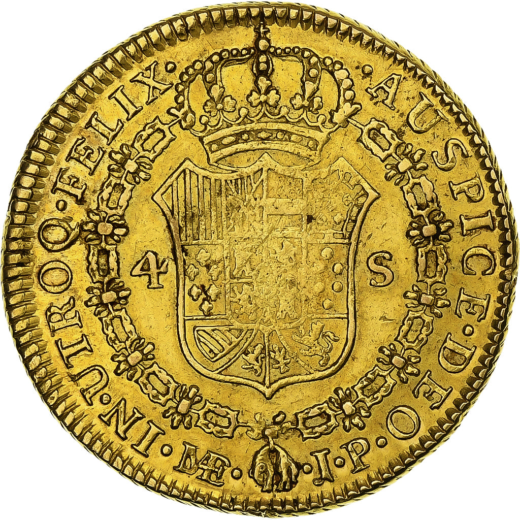 Pérou, Ferdinand VII, 4 Escudos, 1819, Lima, Or, TB+, KM:128