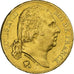 França, Louis XVIII, 20 Francs, 1820, Paris, Dourado, AU(55-58), Gadoury:1028