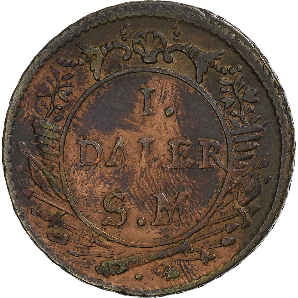 Suède, Carl XII, Daler, 1718, Cuivre, TB+, KM:A356