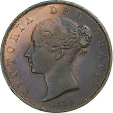 Gran Bretaña, Victoria, 1/2 Penny, 1838, London, Cobre, MBC+, KM:726