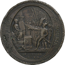France, 5 Sols, Monneron, 1792, Paris, Bronze, VF(30-35), KM:Tn31