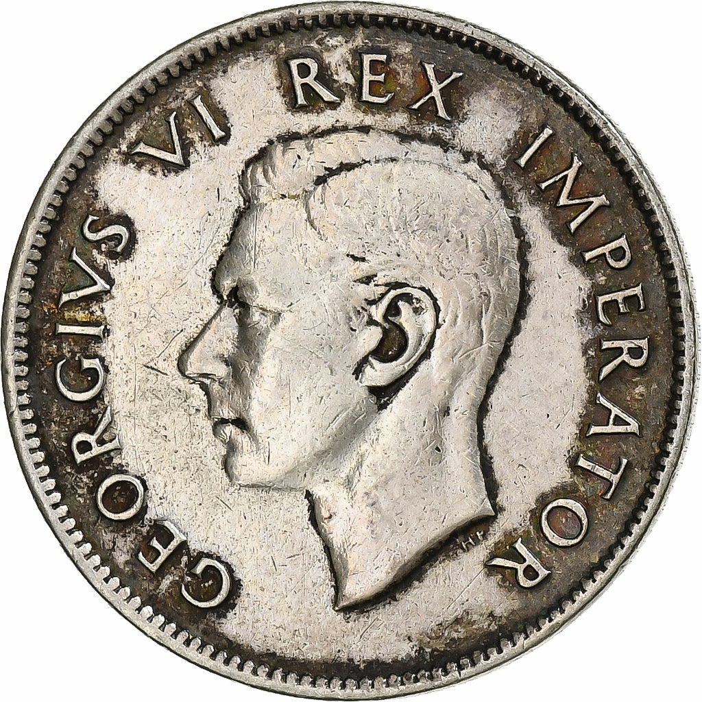 South Africa, George VI, 2 Shillings, 1943, Pretoria, Silver, EF(40-45), KM:29