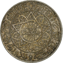 Morocco, Mohammed V, 10 Francs, AH 1352/1933, Paris, Silver, AU(50-53), KM:38
