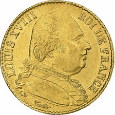 Francia, Louis XVIII, 20 Francs, 1814, Paris, Oro, SPL-, Gadoury:1026