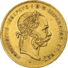 Áustria, Franz Joseph I, 4 Florin 10 Francs, 1885, Vienna, Dourado, AU(55-58)