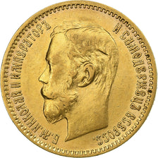 Russie, Nicholas II, 5 Roubles, 1902, St. Petersburg, Or, SPL, KM:62